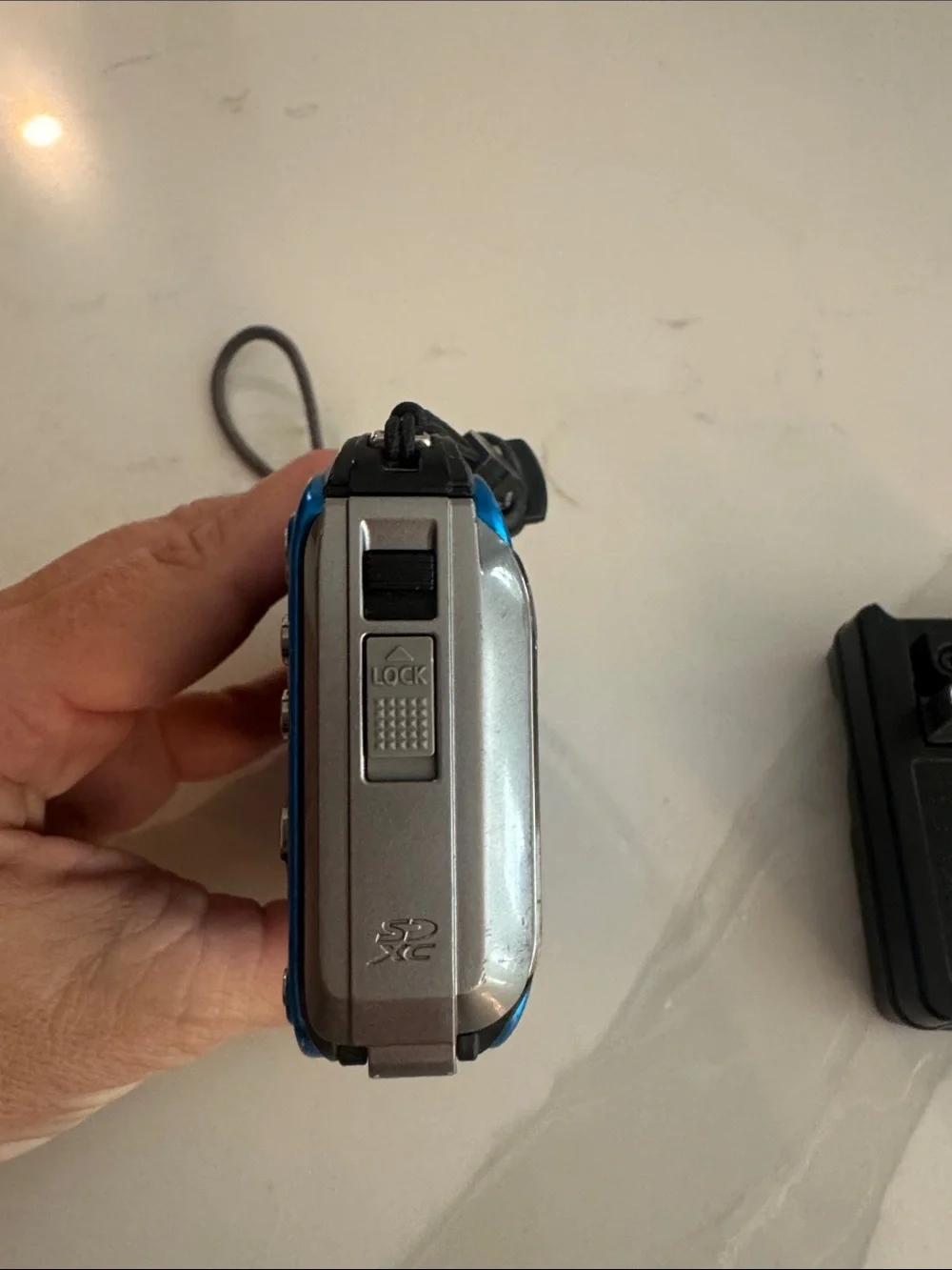 Panasonic Lumix Compact Digital Camera in Blue with Charger